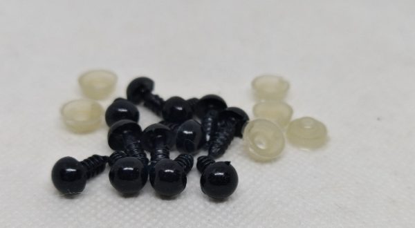 Conjunto de olhos pretos de 10 mm da Rosarios4
